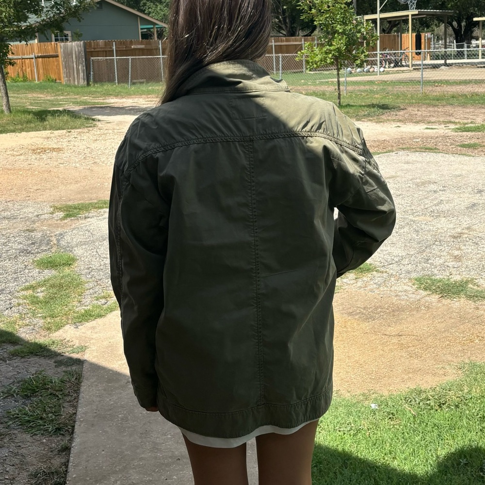 Lucky Brand Women's Military Utility Cargo Jacket Olive Army Green Size XS - Picture 5 of 10